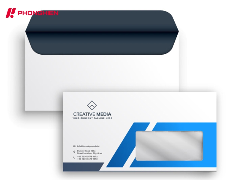 In phong bì cửa sổ bóng kính