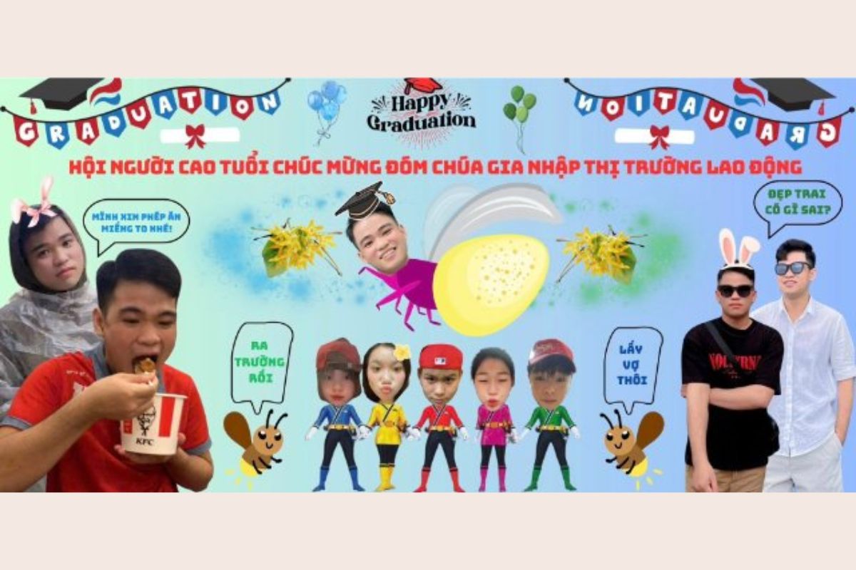 băng rôn mừng tốt nghiệp hài hước