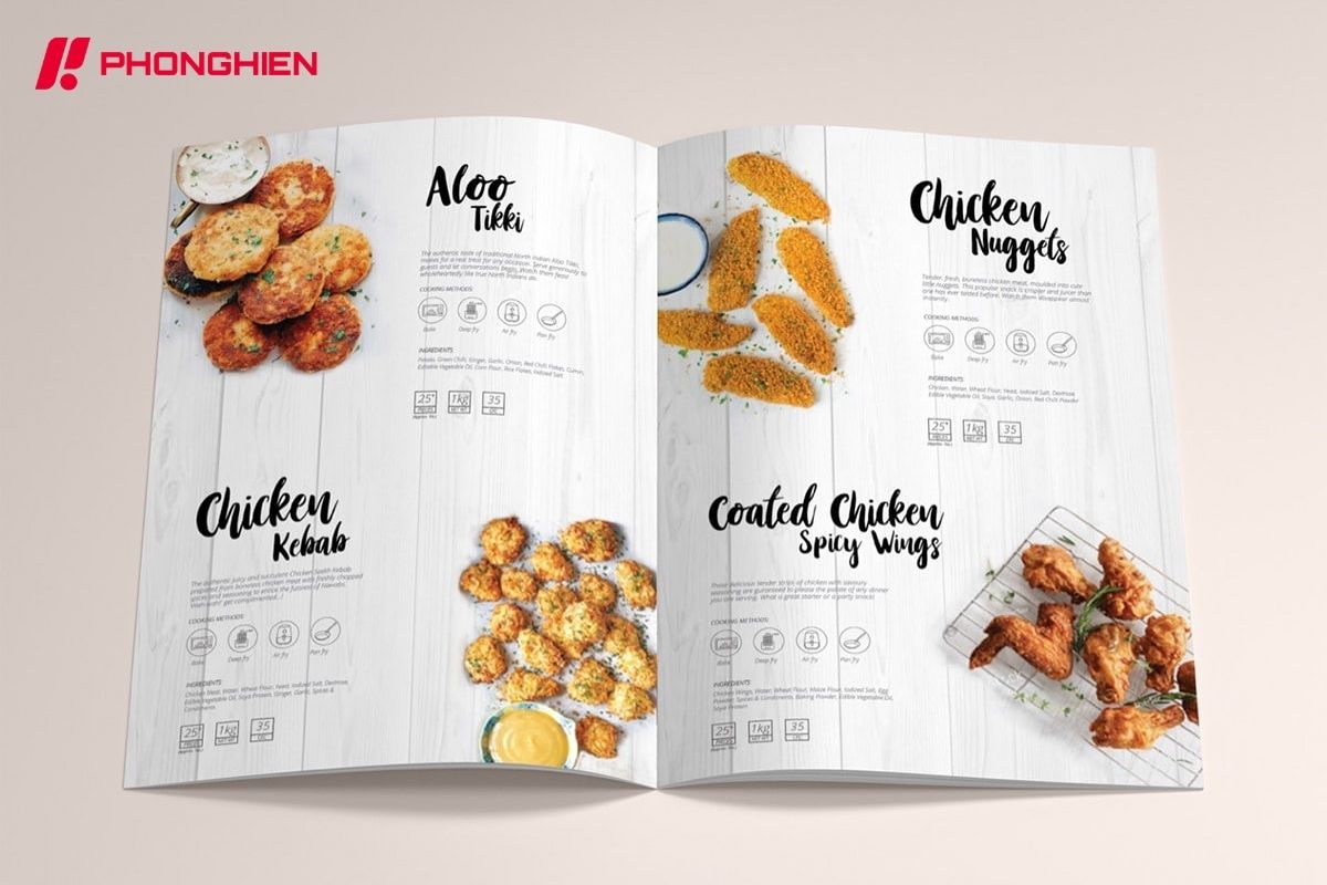 Mẫu Catalogue sản phẩm ngành F&B