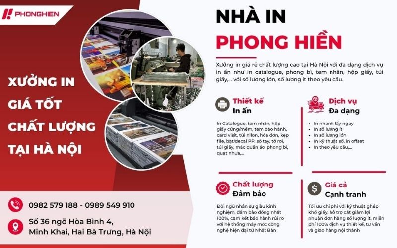 In Phong Hiền chuyên nhận in Catalogue sản phẩm giá rẻ