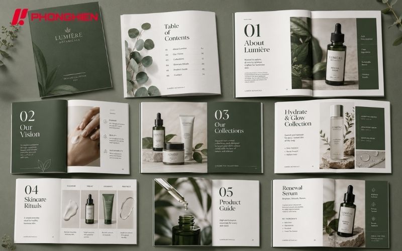 Mẫu Catalogue mỹ phẩm cao cấp sang trọng