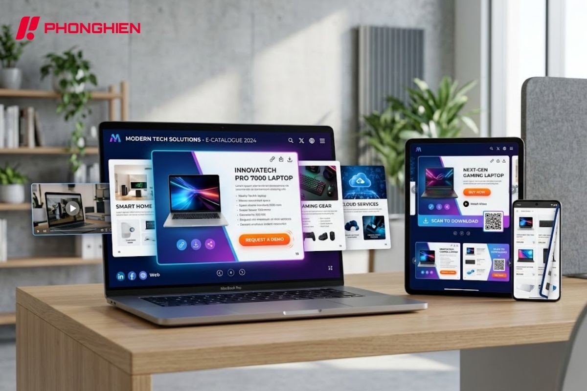 Mẫu e-Catalogue sản phẩm tương tác
