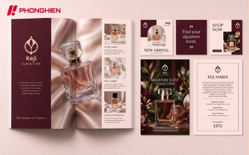 Mẫu thiết kế Catalogue sản phẩm nước hoa