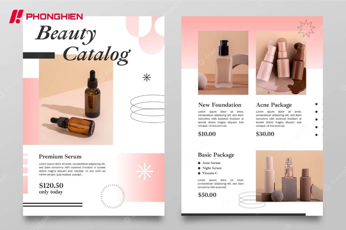 Mẫu Catalogue sản phẩm mỹ phẩm