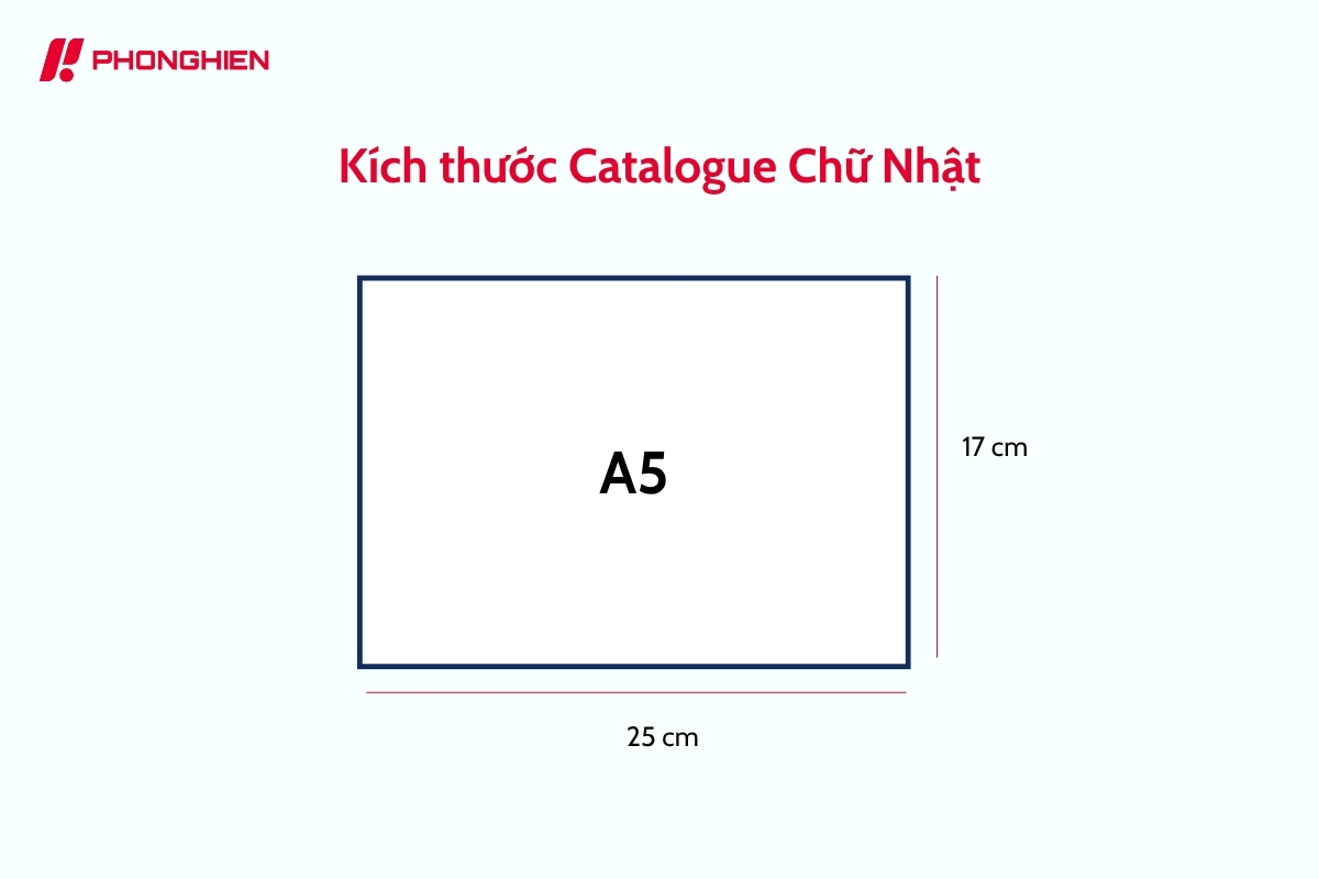 kích thước catalogue chữ nhật