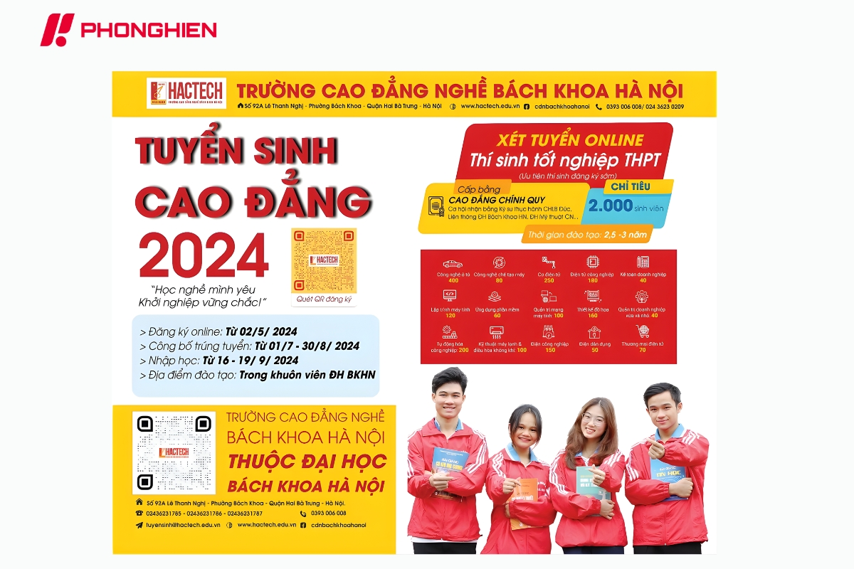 tờ rơi tuyển sinh cao đẳng