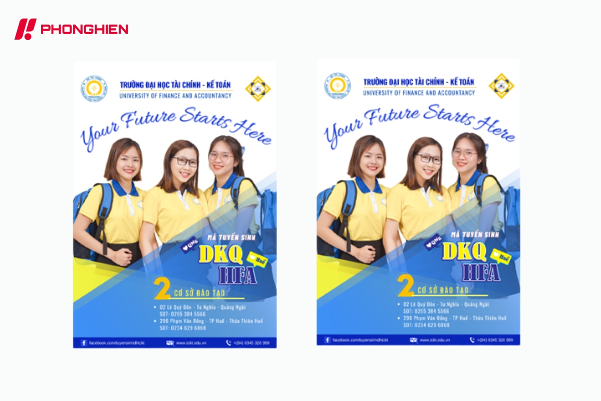 kích thước tờ rơi tuyển sinh phổ biến