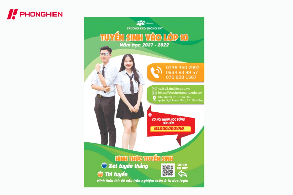 tờ rơi tuyển sinh cấp trung học phổ thông