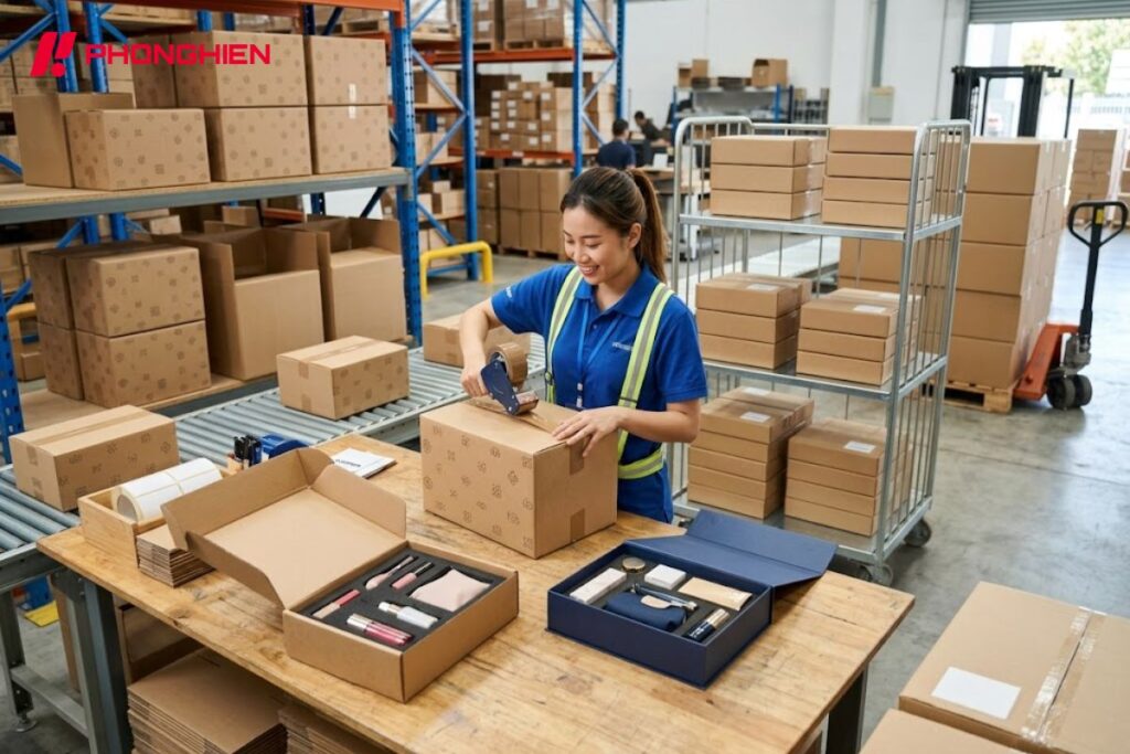 Hộp cứng giúp bảo vệ hàng online khi vận chuyển xa