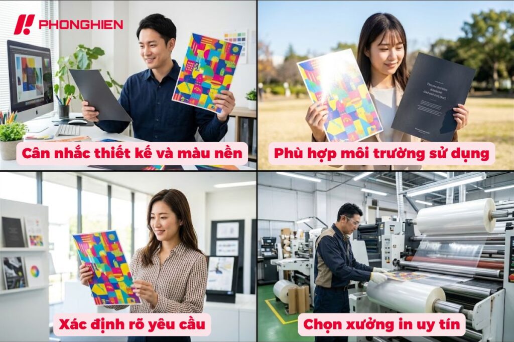 lưu ý khi chọn cán bóng và cán mờ