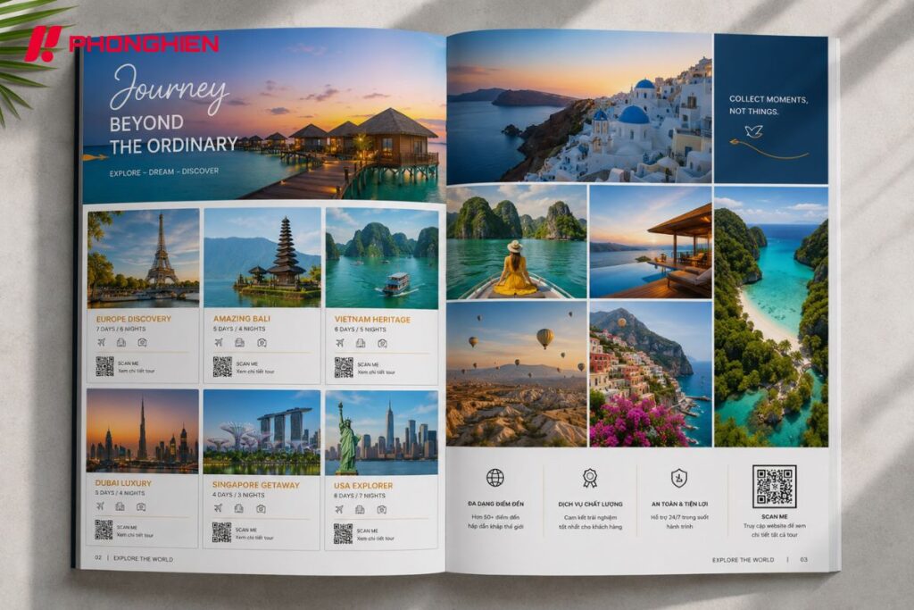 Catalogue du lịch nhiều ảnh