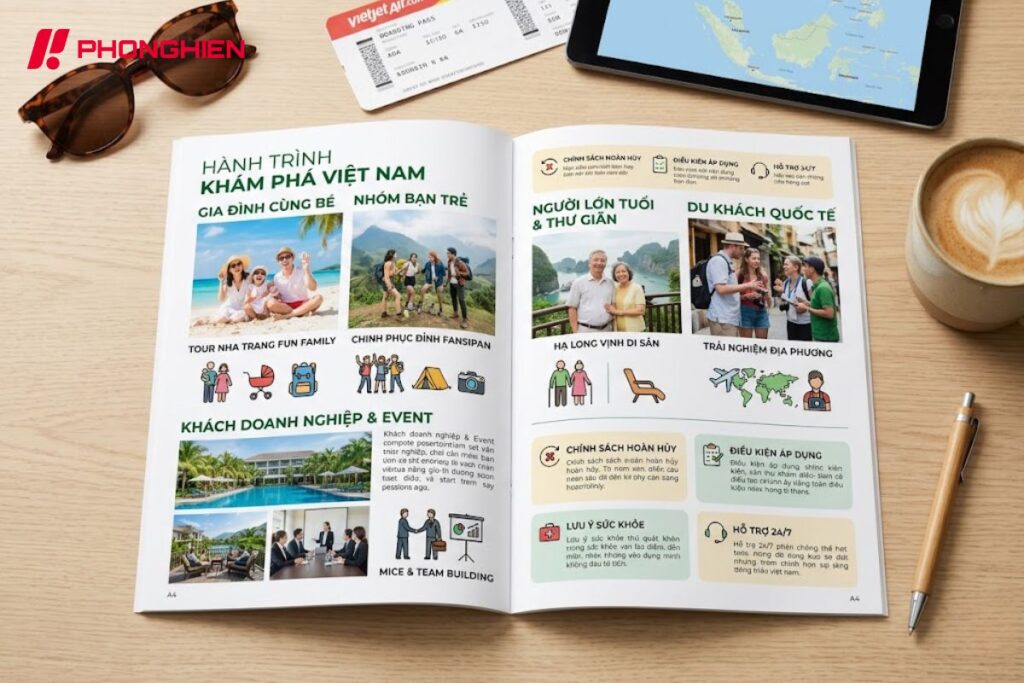 nội dung catalogue du lịch