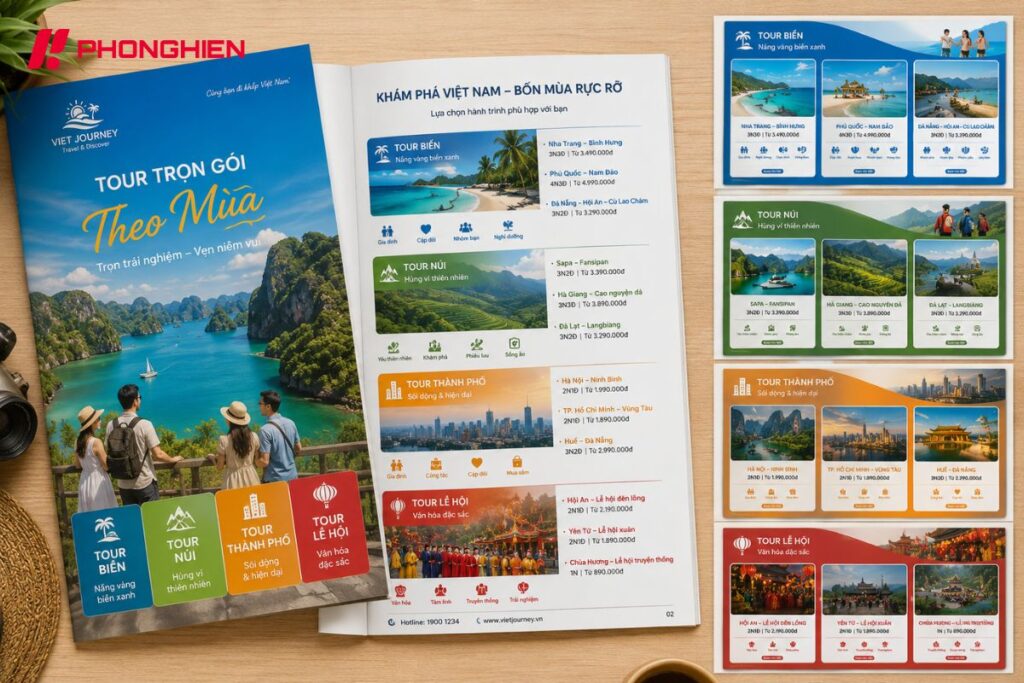 mẫu Catalogue du lịch tour trọn gói