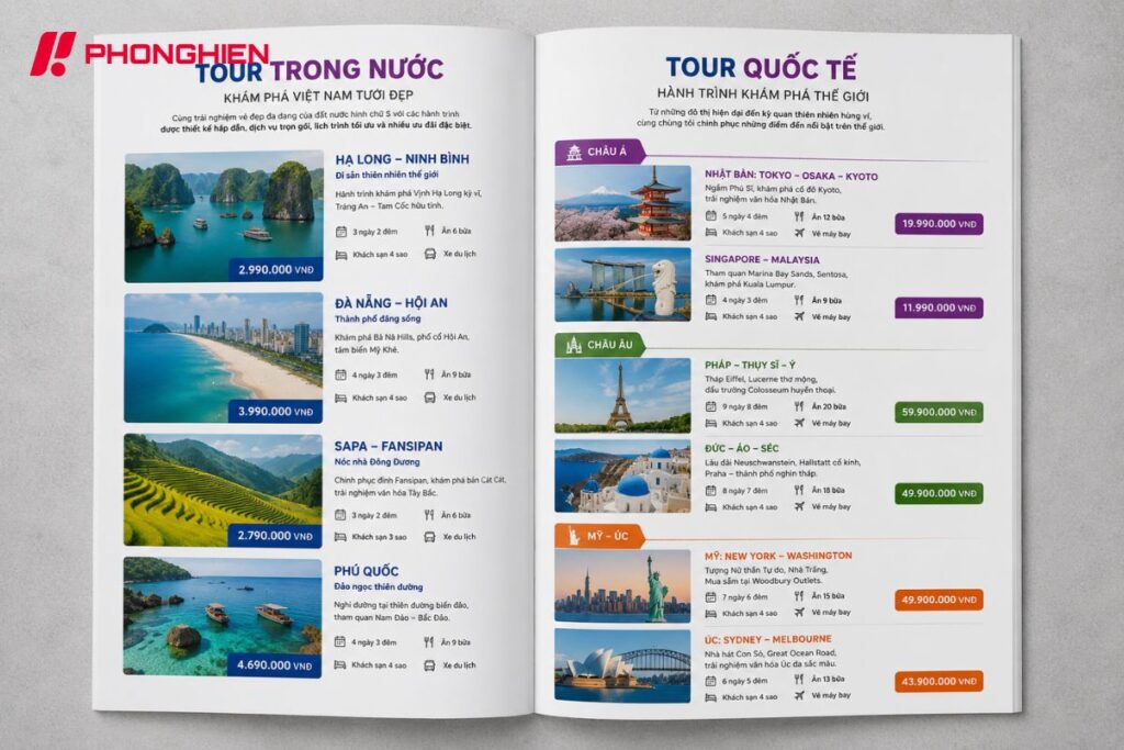 Catalogue du lịch tour quốc tế