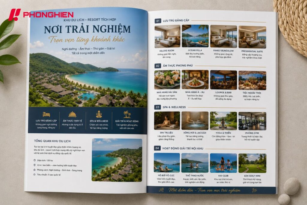 Catalogue cho khu du lịch-resort