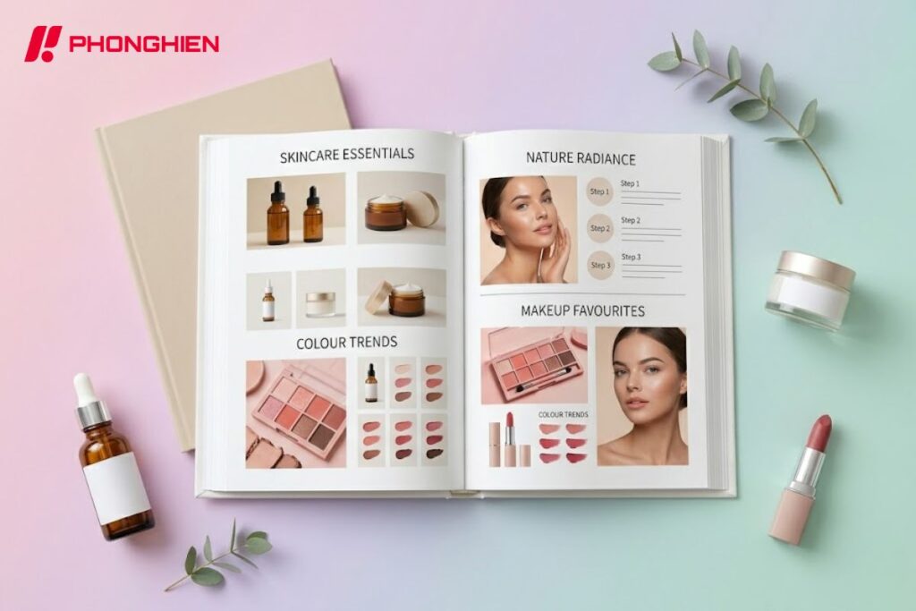 Catalogue mỹ phẩm Hàn Quốc trẻ trung bắt mắt