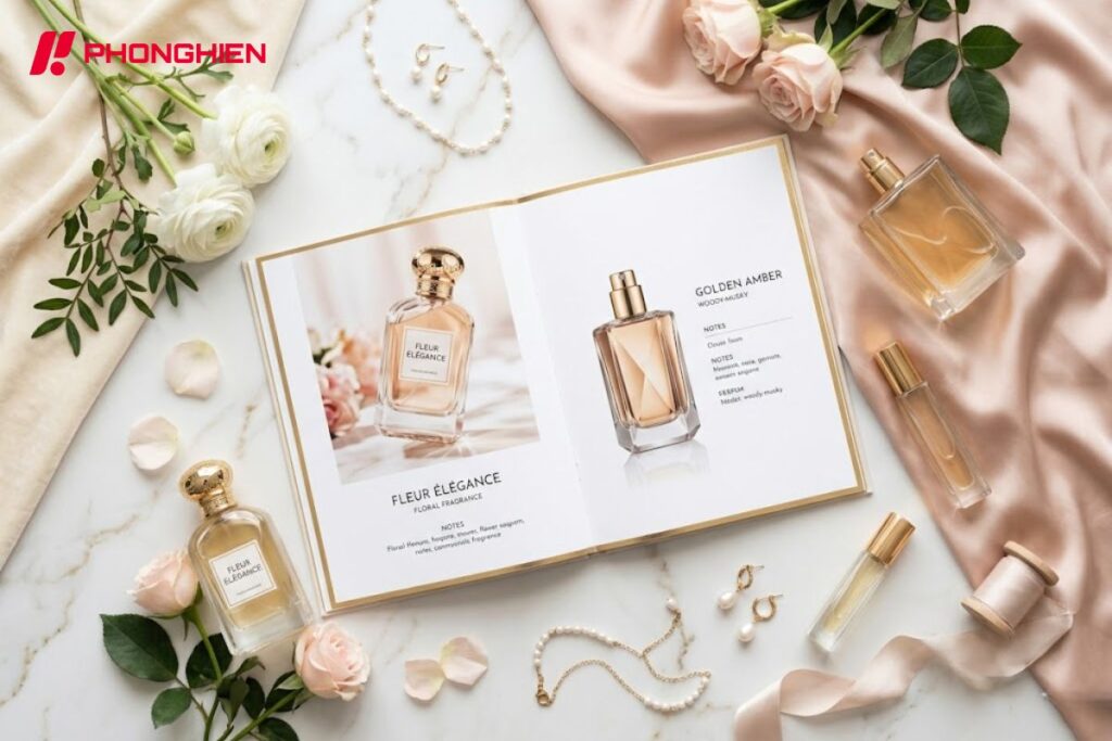 Mẫu Catalogue nước hoa nữ sang trọng 