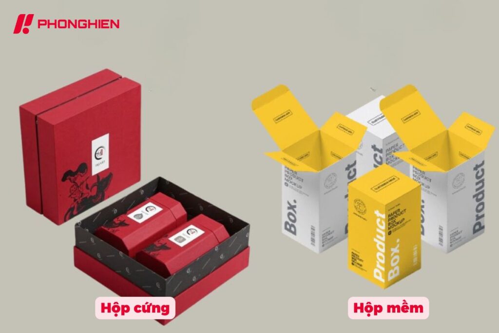 So sánh in hộp cứng và hộp mềm về chất liệu, độ bền, chi phí