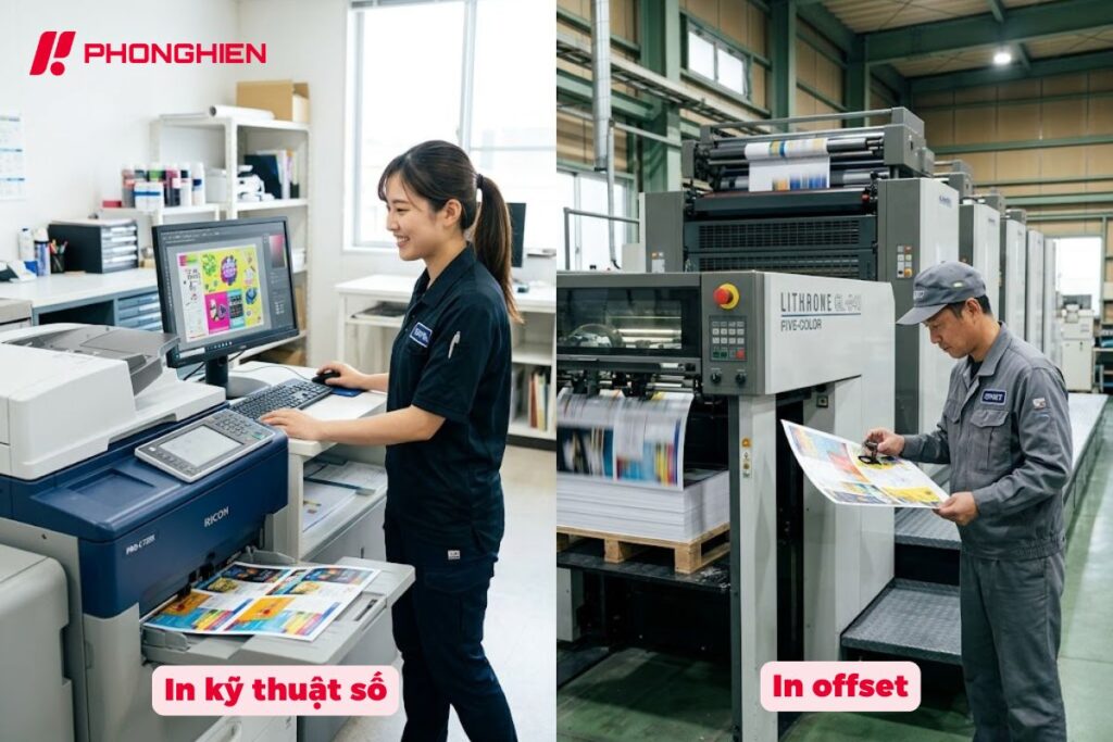 so sánh in offset và in kỹ thuật số