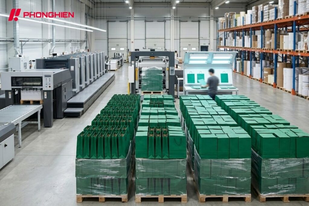 In túi giấy số lượng lớn tối ưu chi phí và đảm bảo chất lượng ổn định