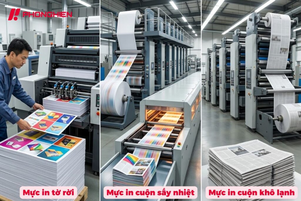 phân loại mực in offset theo máy in