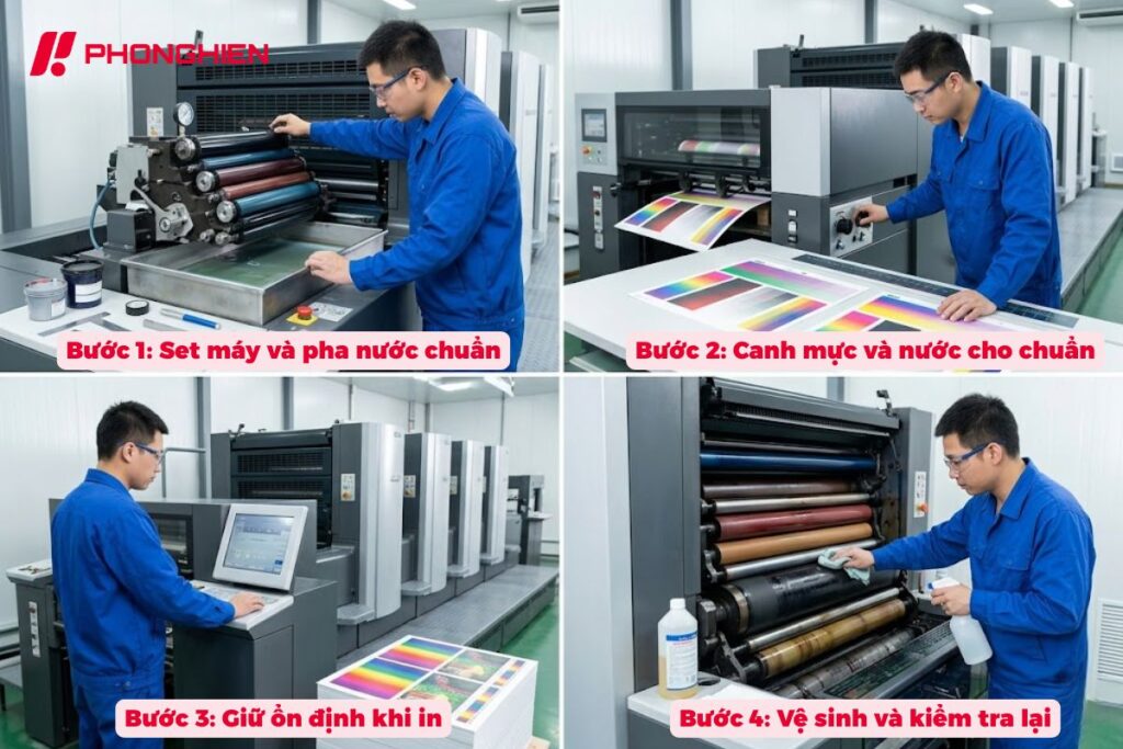cách cân bằng mực nước in offset