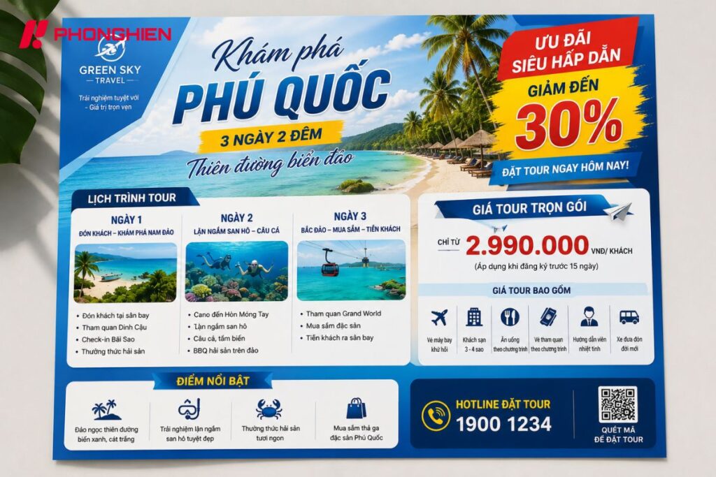 lưu ý khi in tờ rơi du lịch