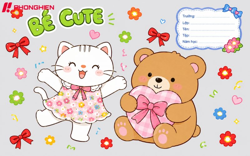 Giấy bao tập dễ thương