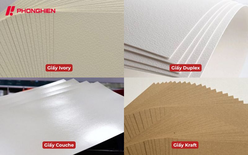 Các chất liệu giấy dùng để in hộp giấy