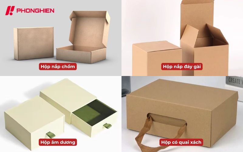 Kiểu dáng hộp giấy được dùng rộng rãi