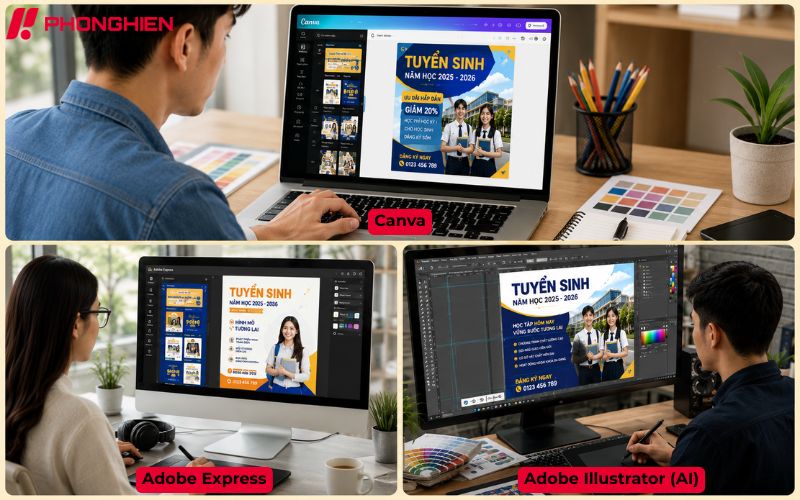 thiết kế poster tuyển sinh