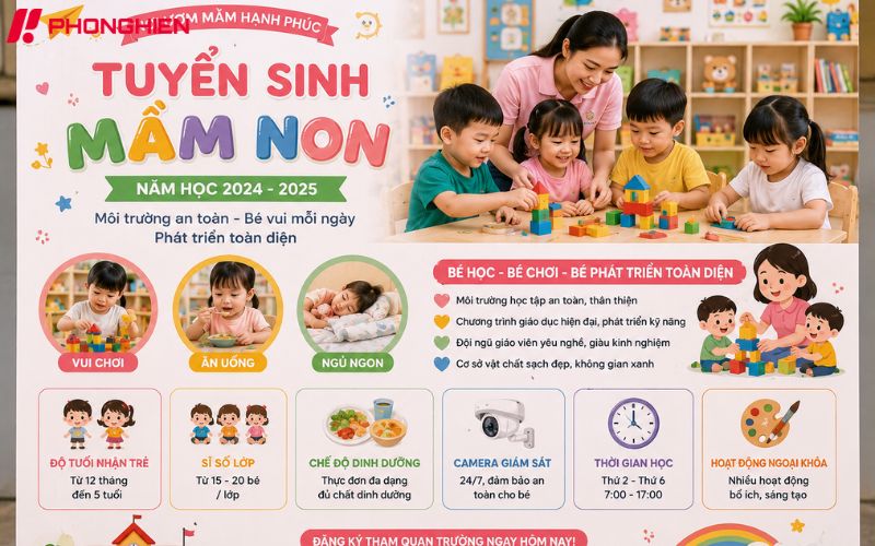 Poster tuyển sinh mầm non