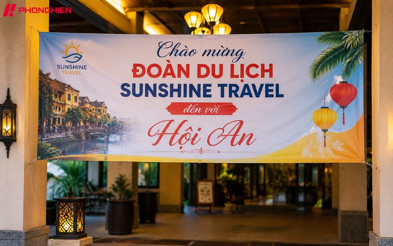 Mẫu băng rôn chào mừng đoàn khách