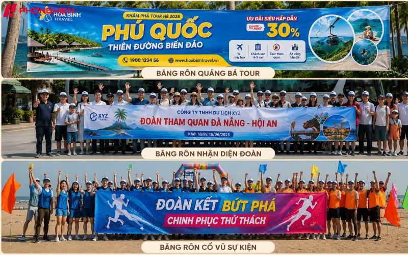 Các mẫu băng rôn du lịch cho quảng bá, nhận diện và sự kiện