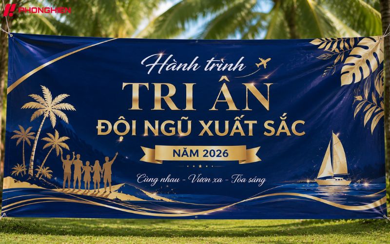 Mẫu băng rôn hành trình tri ân nhân viên