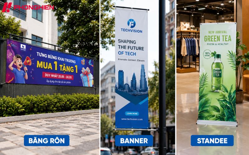 Phân biệt băng rôn với Banner và Standee