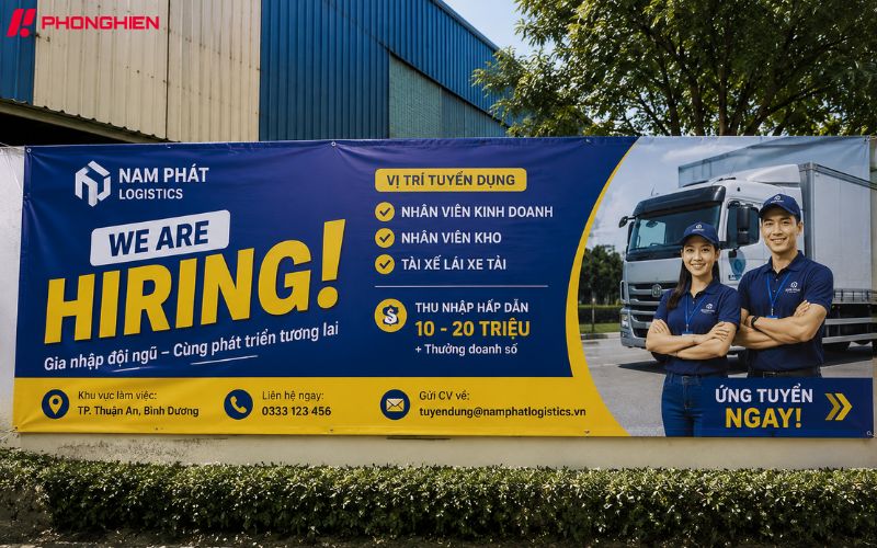 Nguyên tắc thiết kế băng rôn tuyển dụng hiệu quả