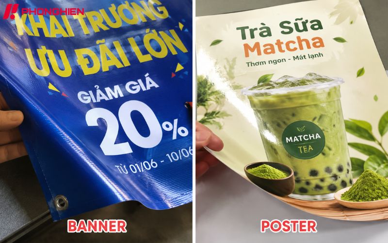 Banner bền bỉ ngoài trời, poster sắc nét cho không gian trong nhà