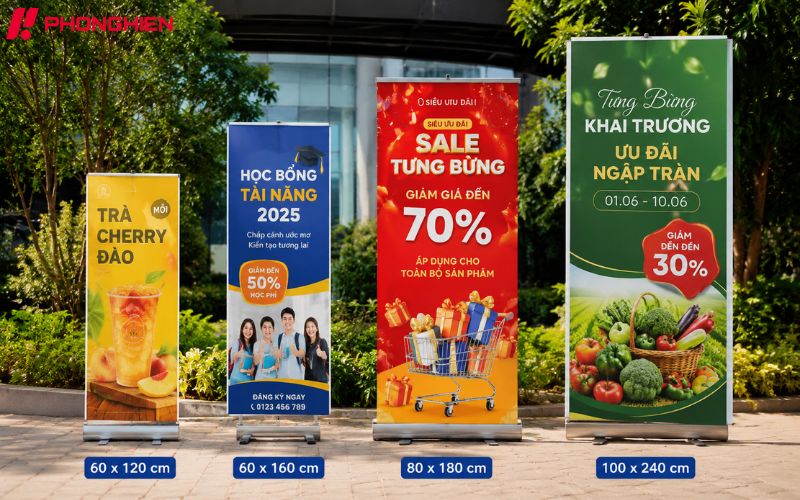 Các kích thước băng rôn dọc