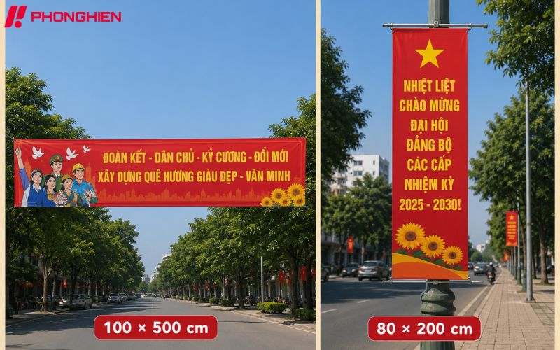 Kích thước băng rôn tuyên truyền đảm bảo tính thẩm mỹ