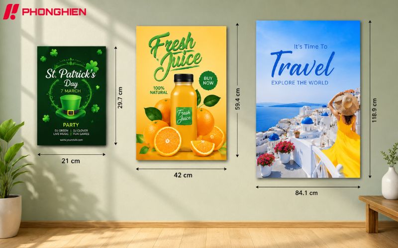 Kích thước poster chuẩn hiện nay
