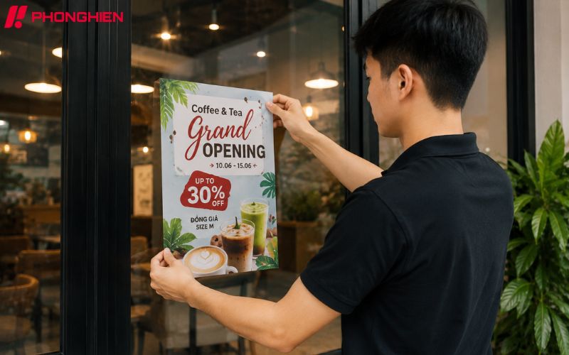 Kiểm tra bản in thử giúp Poster hiển thị rõ ở vị trí treo thực tế
