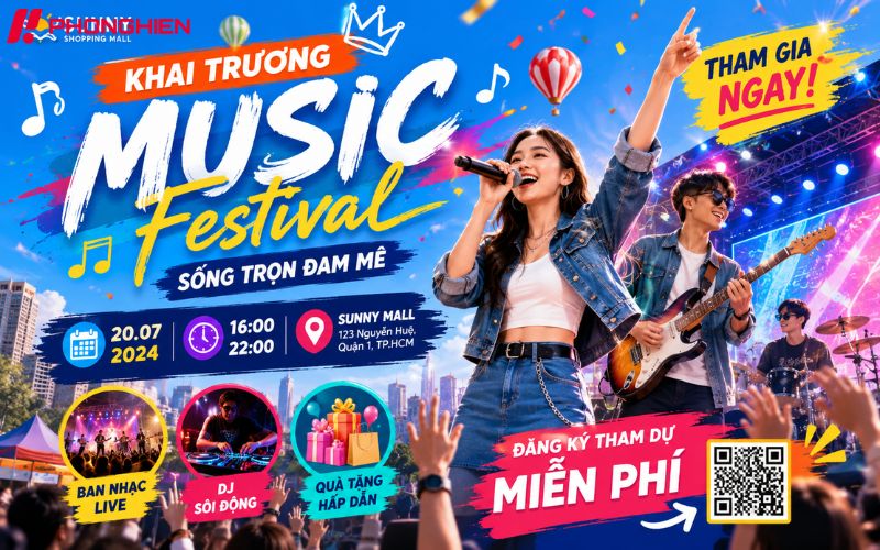Poster sự kiện thu hút người tham gia với thông tin nổi bật