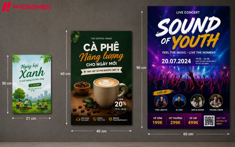 Kích thước Poster tiêu chuẩn