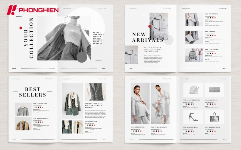 Catalogue thời trang nữ theo phong cách tối giản (Minimalism)