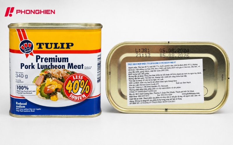 Mẫu tem nhãn phụ thực phẩm thịt hộp