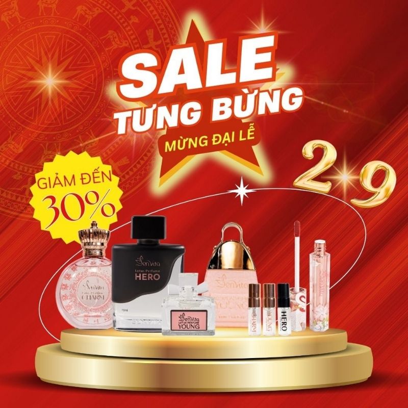 Poster Quốc Khánh 2/9 khuyến mãi hấp dẫn