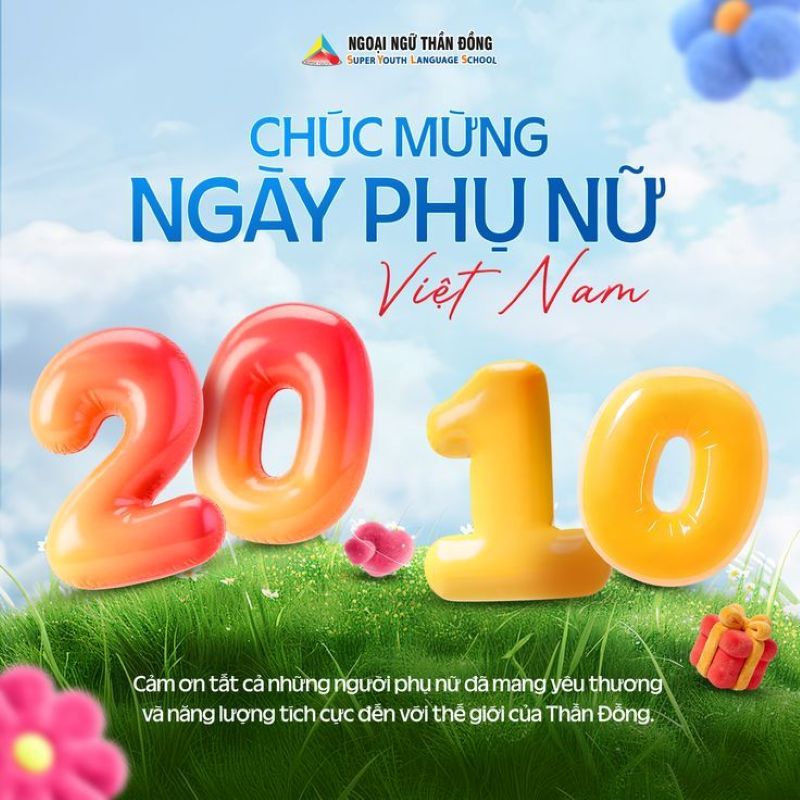 Thiết kế poster chúc mừng 20/10 phong cách tối giản đăng mạng xã hội