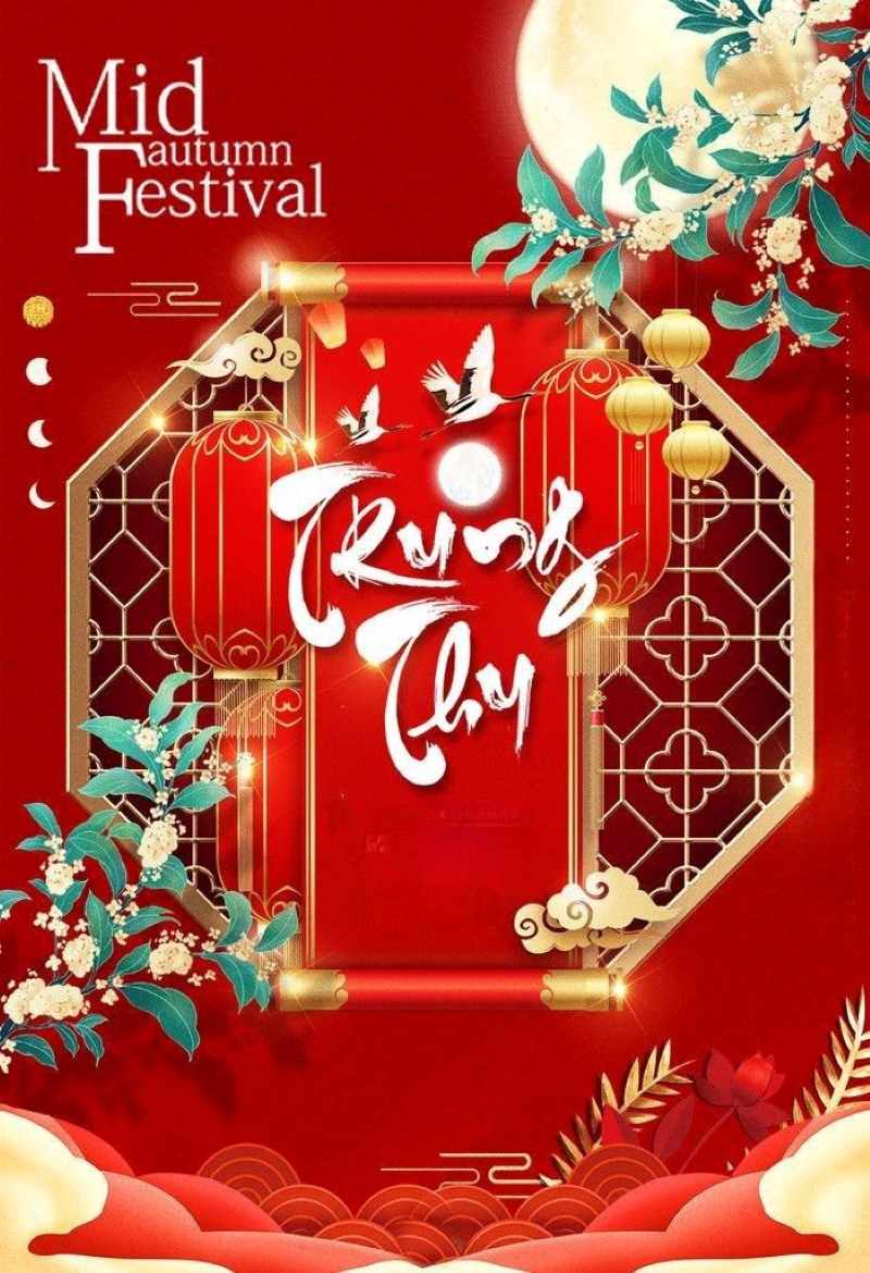 Poster trung thu hiện đại cho doanh nghiệp